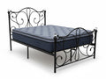 Elizabeth Bed Frame Black & Euro Top Mattress B34 - Double