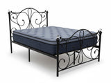 Elizabeth Bed Frame Black & Euro Top Mattress B34 - Double