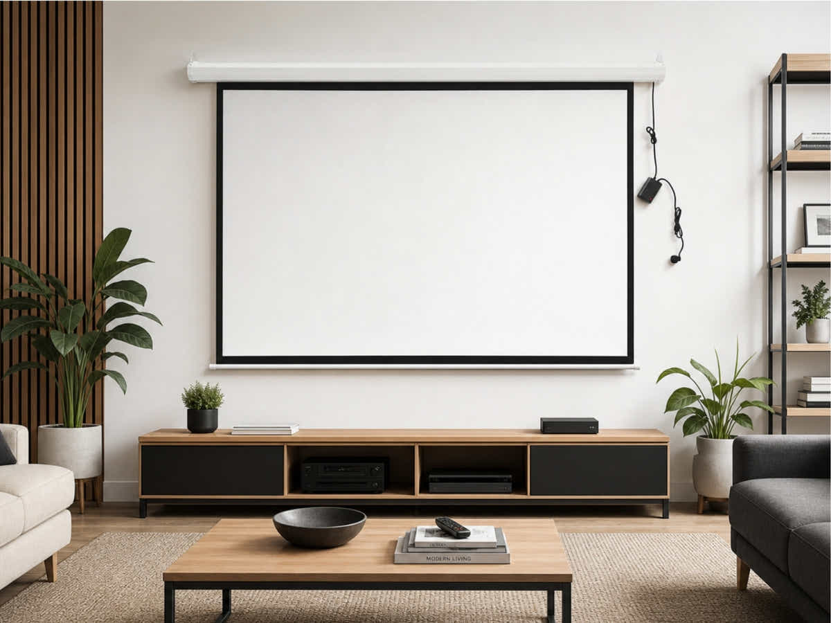 100 Inches Electric Motorized Projector Screen with Wireless Remote