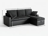 Salem Pull Out Sofa Bed with Storage - Black