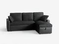 Salem Pull Out Sofa Bed with Storage - Black