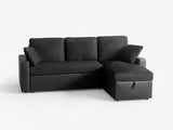 Salem Pull Out Sofa Bed with Storage - Black