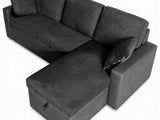 Salem Pull Out Sofa Bed with Storage - Black