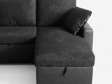 Salem Pull Out Sofa Bed with Storage - Black