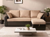 Salem Pull Out Sofa Bed with Storage - Brown