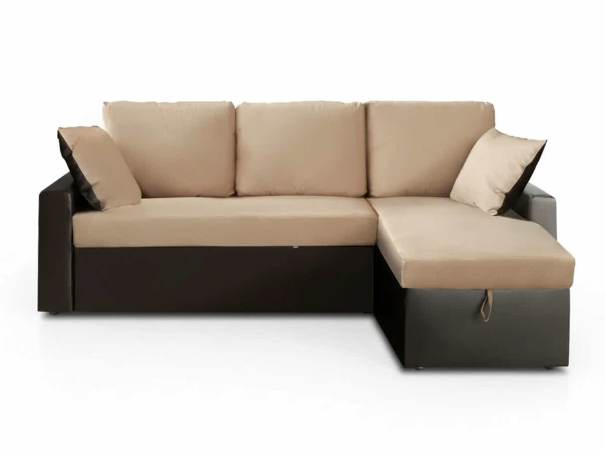 Salem Pull Out Sofa Bed with Storage - Brown