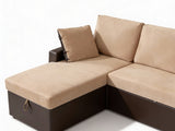 Salem Pull Out Sofa Bed with Storage - Brown