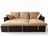 Salem Pull Out Sofa Bed with Storage - Brown