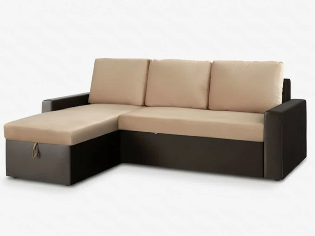 Salem Pull Out Sofa Bed with Storage - Brown