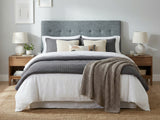 Freddy Linen Headboard Bluish Grey - Double