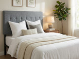 Freddy Linen Headboard Bluish Grey - King