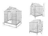 Polycarbonate Greenhouse with Base 4ft x 6ft