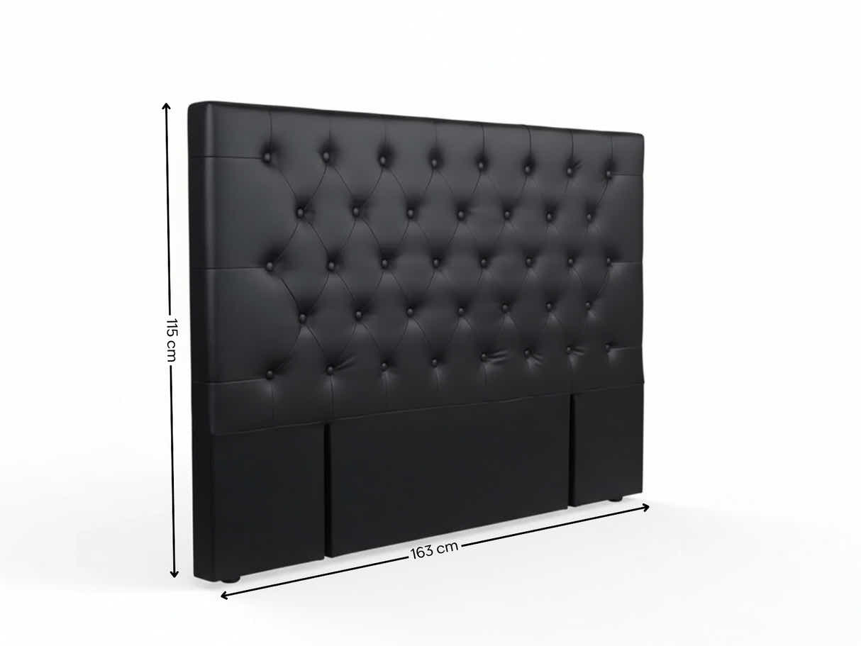 Raisa PU Headboard Black - Queen