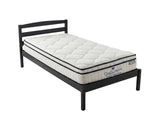 Wayford Bed Frame Black & Boucle22 Mattress - Single