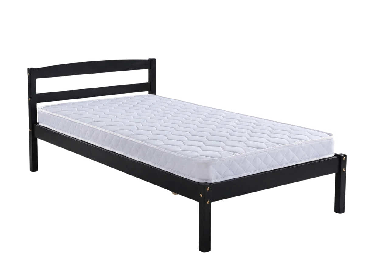 Wayford Bed Frame Black & Bon15 Mattress - Single