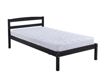 Wayford Bed Frame Black & Bon15 Mattress - Single