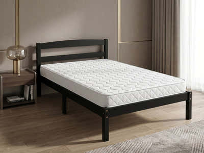 Wayford Bed Frame Black & Bon15 Mattress - Single
