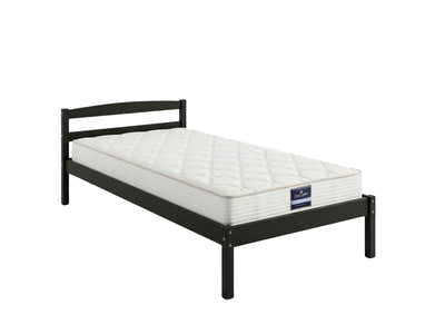 Wayford Bed Frame Black & PIL20 Mattress with Pillow - Single