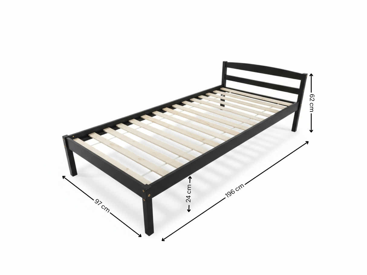 Wayford Bed Frame Black & J32 Mattress - Single