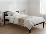Wayford Bed Frame Black & PIL20 Mattress with Pillow - Single