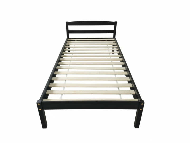 Wayford Bed Frame Black & PIL20 Mattress with Pillow - Single