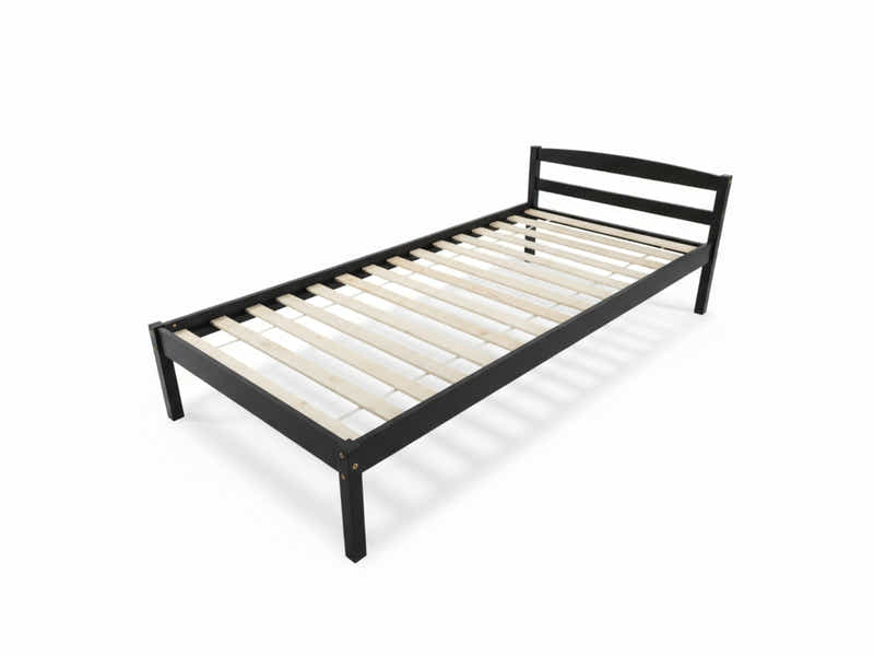 Wayford Bed Frame Black & PIL20 Mattress with Pillow - Single