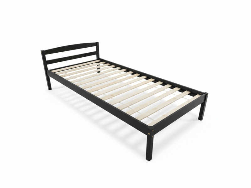 Wayford Bed Frame Black & PIL20 Mattress with Pillow - Single