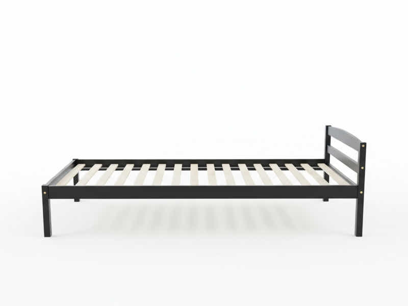 Wayford Bed Frame Black & PIL20 Mattress with Pillow - Single