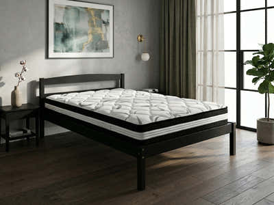 Wayford Bed Frame Black & L30 Mattress - King Single