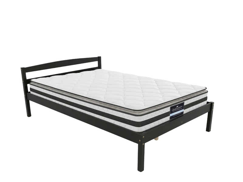 Wayford Bed Frame Black & Bon21 Mattress - King Single