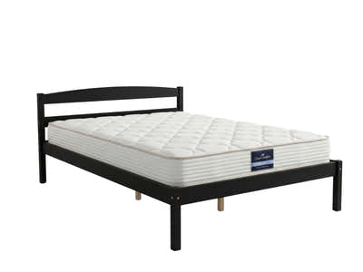 Wayford Bed Frame Black & PIL20 Mattress with Pillow - King Single