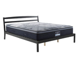 Wayford Bed Frame Black - & Euro Top Mattress B34 - Queen