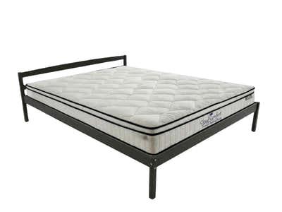 Wayford Bed Frame Black & Boucle22 Mattress - King