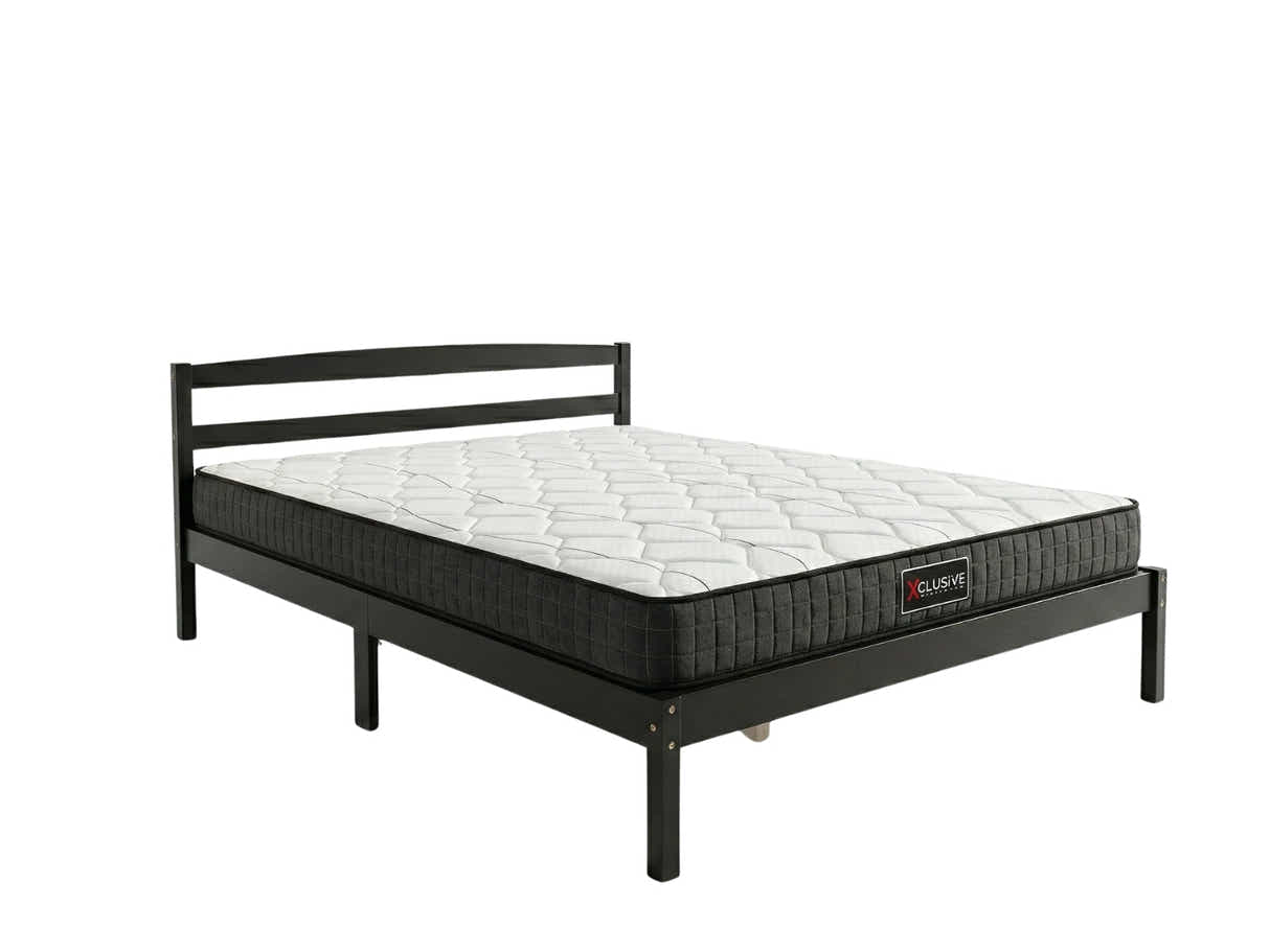 Wayford Bed Frame Black & Xclusive X20 Mattress - King