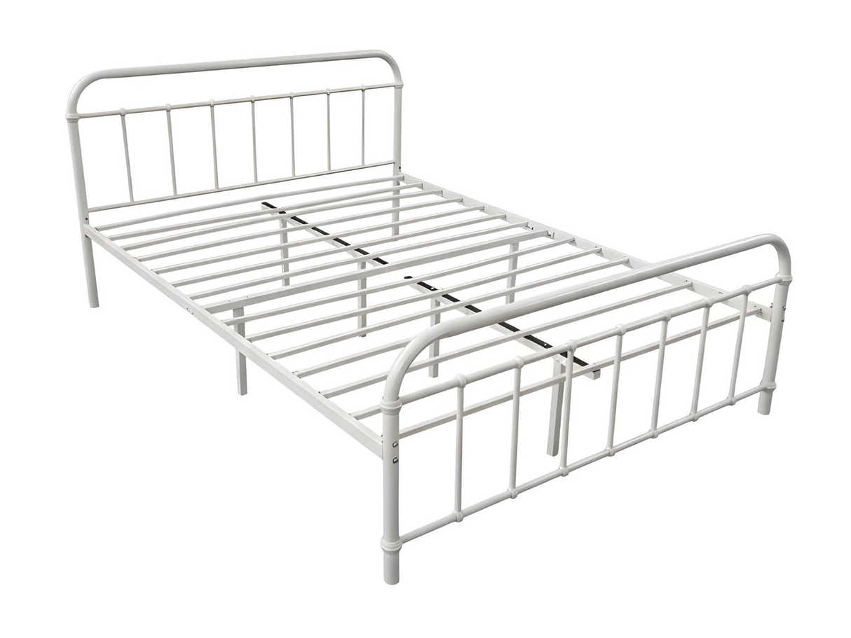 Darcy Metal Bed Frame White - Queen