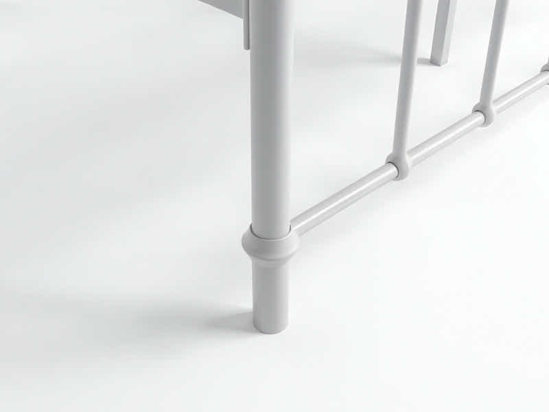 Darcy Metal Bed Frame White - Queen