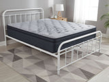 Darcy Metal Bed Frame White & Euro Top Mattress B34 – Queen (Combo)