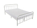 Darcy Metal Bed Frame White & Bon15 Mattress - Queen