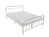 Darcy Metal Bed Frame White & Bon15 Mattress - Queen