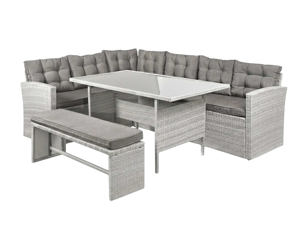 Catania 4-Piece Steel Outdoor Dining Set