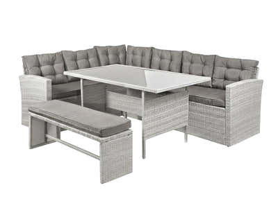 Catania 4-Piece Steel Outdoor Dining Set