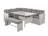 Catania 4-Piece Steel Outdoor Dining Set