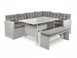 Catania 4-Piece Steel Outdoor Dining Set
