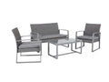 Lugano 4-Piece Steel Outdoor Lounge Set