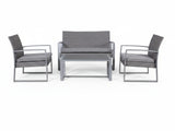 Lugano 4-Piece Steel Outdoor Lounge Set