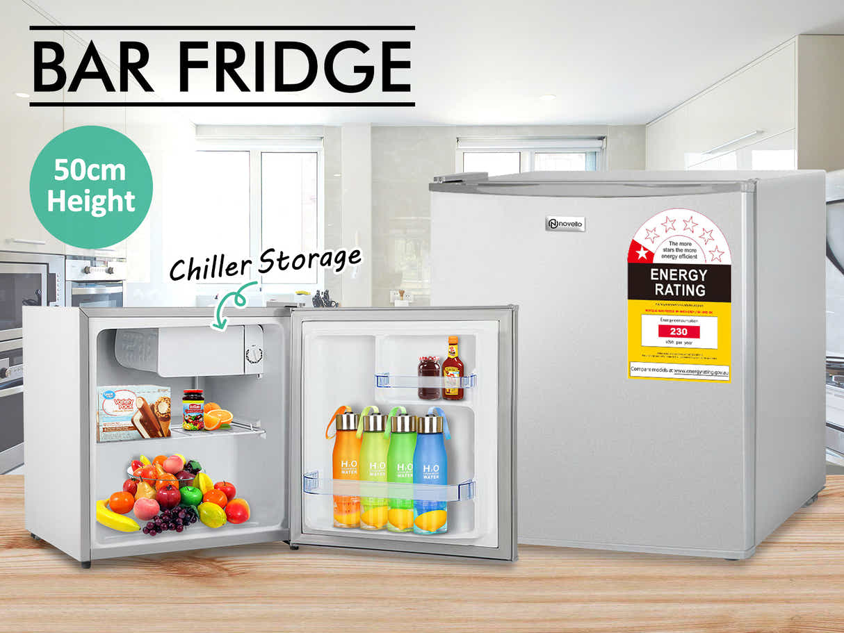 Novello Bar Fridge Grey - Med/48L