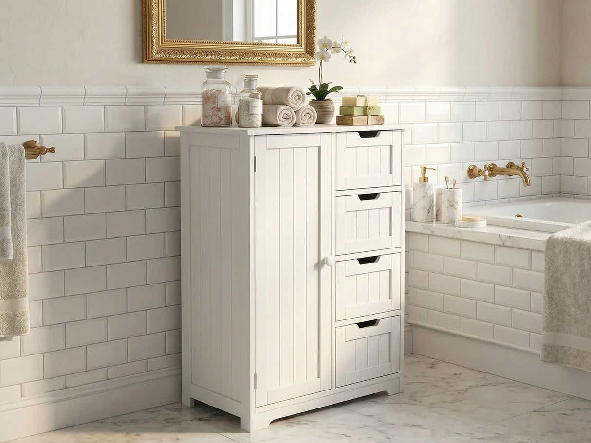 Bathroom 4-Draw Cabinet