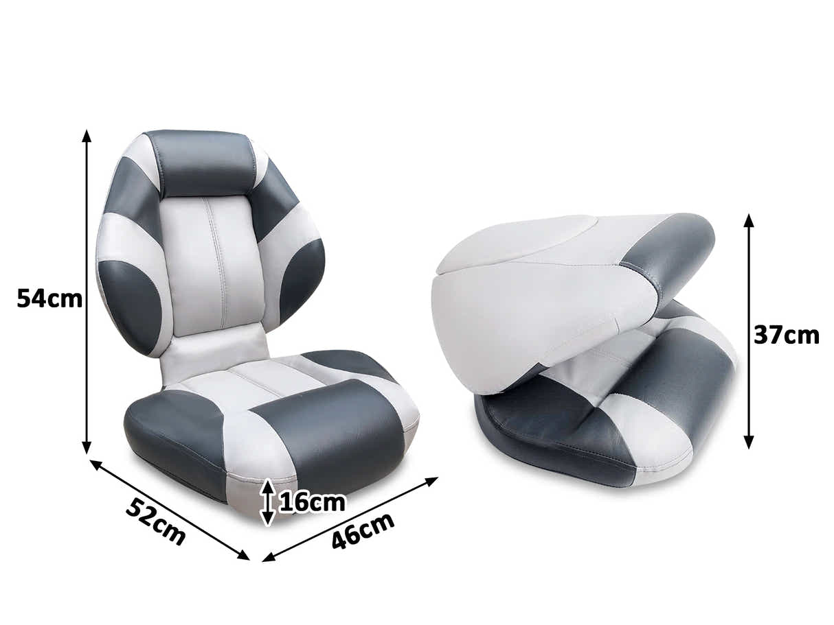 Deluxe Marine Boat Seat – Grey