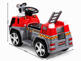 Kids Ride On Fire Truck With Water Gun - Red