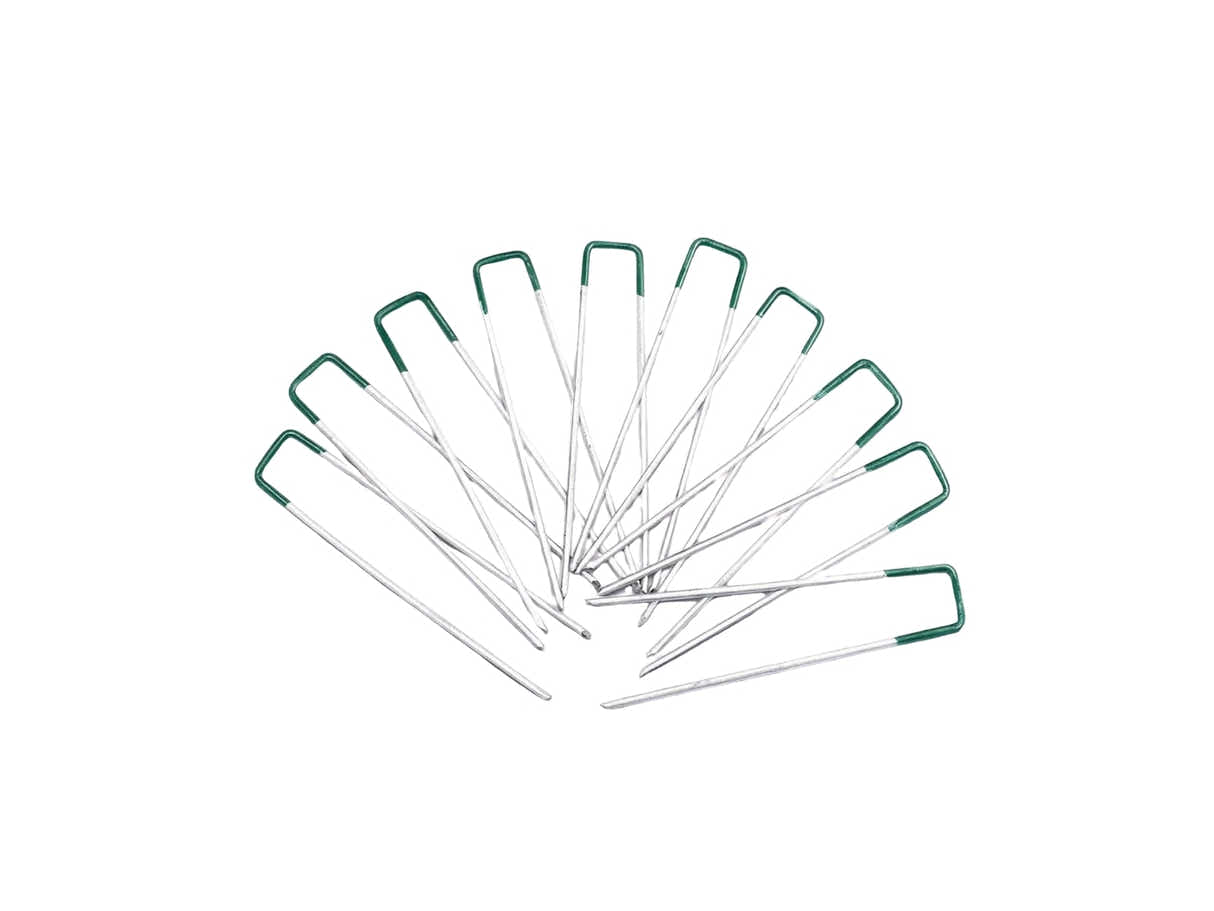 Galvanized Steel Artificial Grass Pins - 50 Pcs